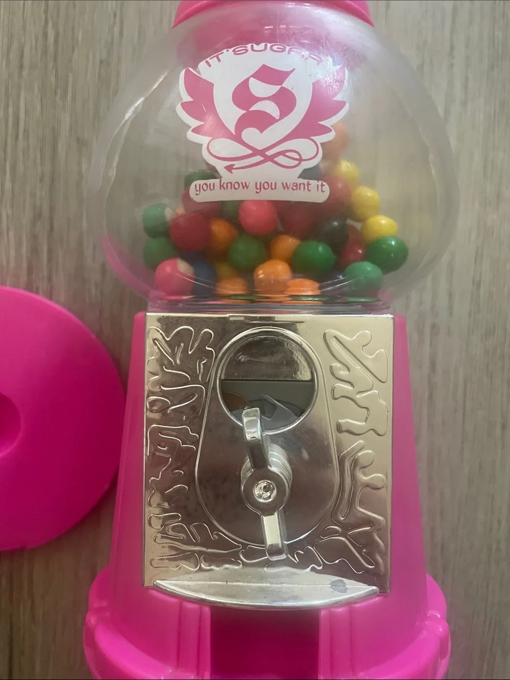 Sugar Pink Mini Candy or Gumball Dispenser | 8 Inches Tall